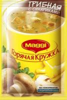 Упаковка 30 штук Суп Maggi Горячая кружка Грибной с сухариками 20г