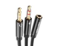 Аксессуар Vention Jack 3.5mm/F - 2xJack 3.5mm/M 30cm BHDBY