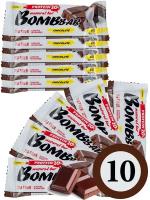 Протеиновый батончик Bombbar Protein Bar 10 x 60 г, Двойной шоколад