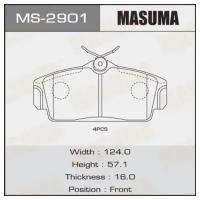 Колодки дисковые MASUMA PRIMERA/ P11 front (1/12), MS-2901 MASUMA MS2901