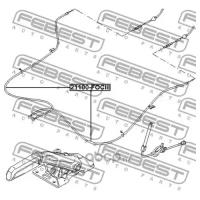 Трос ручного тормоза, 21100FOCIII FEBEST 21100-FOCIII