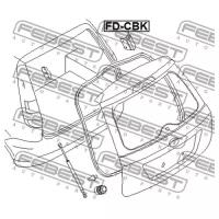 Отбойник крышки багажника, FDCBK FEBEST FD-CBK