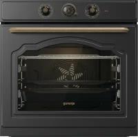 Духовой шкаф электрический GORENJE BO6735CLB черный/бронза (ретро, таймер, телескоп)