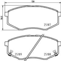 Колодки тормозные дисковые, передние Hyundai Sonata VII (LF) NP6158 1шт