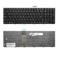 Клавиатура для ноутбука MSI A6200, A6205, A6500, CR620, CR630, CR650, CR720, CX605, CX620, CX620MX, CX623, CX705 Плоский Enter Черная с черной рамкой