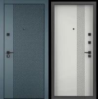 Дверь входная Torex для квартиры Terminal-D 950х2050 правый, тепло-шумоизоляция, антикоррозийная защита, замки 3-го класса защиты, синий/серый