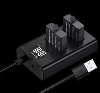 Зарядное устройство + 2 аккумулятора Powerextra GoPro для двух аккумуляторов Hero 8/7/6/5 Black