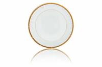 Тарелка обеденная Noritake Рочель Золотой кант 27 см, фарфор костяной