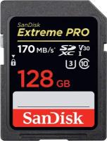 Карта памяти SD 128 Gb Sandisk SDXC Extreme Pro, cl 10, 170Mb/s, V30 UHS-I U3 (SDSDXXY-128G-GN4IN)