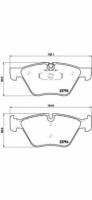 Колодки тормозные дисковые передн 5 (E60), 5 Touring (E61) Brembo P06057