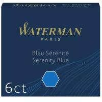 Картридж Waterman International 52012 (CWS0110950) синие чернила для ручек перьевых (6шт)