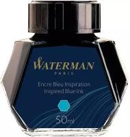 Waterman S0110810 Флакон с голубыми чернилами южное море south sea blue, waterman