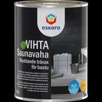 Эскаро. Saunavaha Vihta Воск для сауны. Декоративно-защитное средство 0,9л