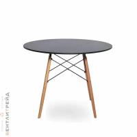 Стол Бентли Трейд Eames 4BT Черный Деревянный круглый диа. 90