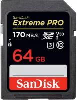 SanDisk Карта памяти Sandisk Extreme Pro SDXC Card 64GB - 170MB/s V30 UHS-I U3 SDSDXXY-064G-GN4IN