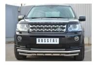 Защита переднего бампера d63 (секции) d63 (уголки)+ зубы Freelander 2 Land Rover 2012-2014