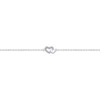 Серебряный браслет на ногу Diamant online с фианитом 94050416, размер 25