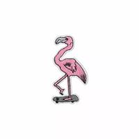 Нашивка Заплатка Шеврон Текстильный патч Flamingos Розовый фламинго