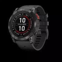 Смарт-часы Garmin Fenix 7X PRO Solar Edition серый с черным ремешком (010-02778-01)