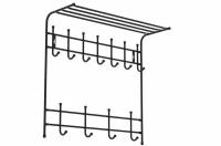 Вешалка с полкой настенная Nika ВПТ11/Ч, чёрный