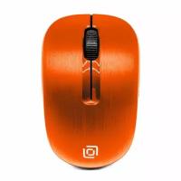 Мышь Oklick 525MW, оптическая, беспроводная, USB, черный и оранжевый [1090722]