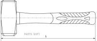THORVIK SLSHP3 Кувалда с фиберглассовой рукояткой, 3 кг