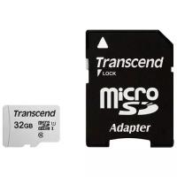 Micro SecureDigital 32Gb Transcend TS32GUSD300S-A (MicroSDHC Class 10 UHS-I, SD adapter)