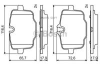 0 986 494 759_колодки дисковые задние!\ BMW F10/F11 3.5i/5.0i/3.5D 10> BOSCH 0986494759 | цена за 1 шт