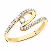 Золотое кольцо Золотые узоры 04-51-0790-00 с цирконием, Золото 585°, размер 17,5