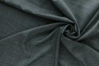 Ткань костюмная шерсть смесовая серо-черная гусиная лапка