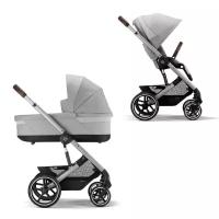 Cybex Balios S Lux Коляска 2 в 1 (2023), рама Silver, текстиль Lava Grey