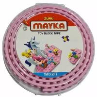 Гибкая лента-скотч Zuru для кубиков Лего "Mayka" 1м/1,5см / Силиконовая лента для конструкторов LEGO, розовая арт. 8301/8