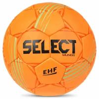 Мяч гандбольный SELECT Mundo V22 арт.1662858666, Senior (р.3), EHF Appr., мат.ПУ, руч.сш, оранжевый