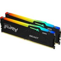 Оперативная память Kingston DDR5 32GB (2x16Gb) 6000MHz pc-48000 Fury Beast RGB CL40 (KF560C40BBAK2-32)