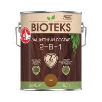 Защитный лессирующий состав для дерева Bioteks 2-в-1, 2,7 л, тик