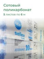 4 мм прозрачный поликарбонат Sellex Inside 5 листов по 6 метров