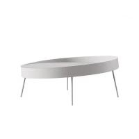 Кофейные столики в стиле COIN cocktail table by Roche Bobois (белый низкий 80*42 см)