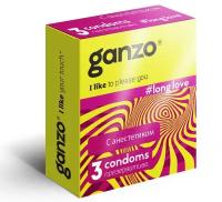 Презервативы с анестетиком для продления удовольствия Ganzo Long Love - 3 шт. (цвет не указан)