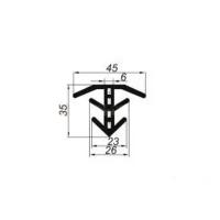 Профиль 5027Т ТЭП уплотнительный на дверь фургона (бухта 3м)