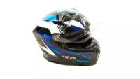 Шлем мото интеграл HIZER J5320 (XL) #1 black/blue (2 визора)