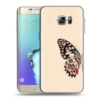 Дизайнерский силиконовый чехол для Самсунг S7 Edge / Samsung Galaxy S7 Edge Бабочка