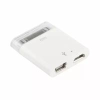 Переходник адаптер 2 в 1 MC538ZM/A для Apple iPhone с MicroUSB и MiniUSB на 30pin, европакет