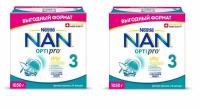 Молочко детское Nestle NAN 3 OPTIPRO для роста, иммунитета и развития мозга, с 12 месяцев, 1050 г 2 шт