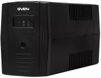 Sven Pro 800 ИБП SVEN Pro 800, линейно-интерактивный, автоматический стабилизатор напряжения, 480Вт, 800Ва, 2 евророзетки SV-013851