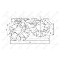 вентилятор охлаждения Ford Focus DW 1.6i 16V 98-05, 2999359SX STELLOX 29-99359-SX