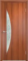 Межкомнатная дверь ВДК Луна до, Цвет итальянский орех, 600x2000 мм (комплект: полотно + коробочный брус + наличники)