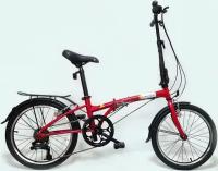 Велосипед DAHON Dream D6 (2021), городской (взрослый), складной, колеса 20", красный, 14.8кг [vd21010]