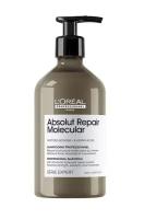 L'OREAL Absolut Repair Molecular Профессиональный бессульфатный шампунь для молекулярного восстановления волос, 500 мл