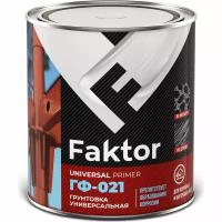 Ярославские краски Грунтовка FAKTOR ГФ-021 серая, банка 0,8 кг 217513