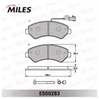 Колодки торм. CITROEN JUMPER/FIAT DUCATO/PEUGEOT BOXER R16 06- пер. Ceramic MILES E500283